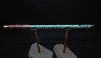 Copper Flute #LE0037 in Turquoise Spiral | Lullaby Edition