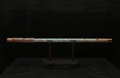 Low D Copper Flute #LDC0006 in Ocean Helix