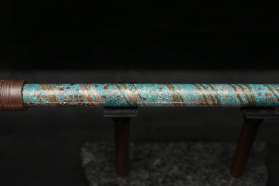 Low D Copper Flute #LDC0006 in Ocean Helix