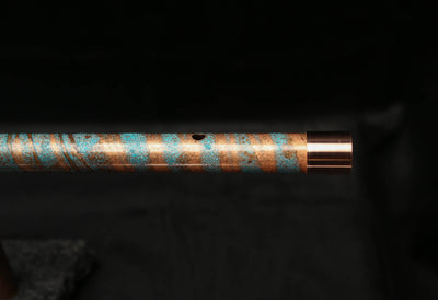 Low D Copper Flute #LDC0006 in Ocean Helix