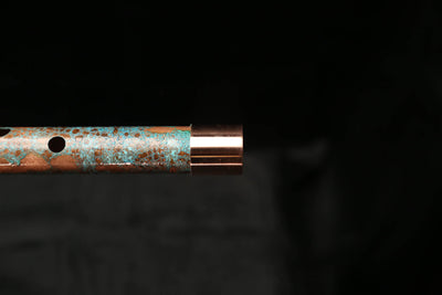 Low D Copper Flute #LDC0007 in Turquoise Reef