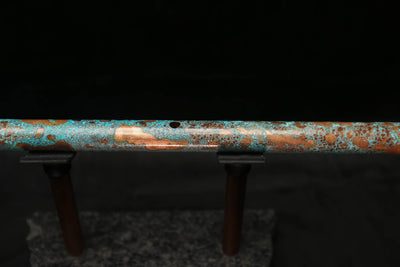 Low D Copper Flute #LDC0007 in Turquoise Reef