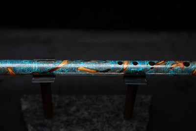 Low D Copper Flute #LDC0022 in Galaxy Flame