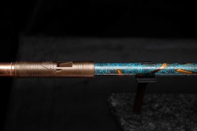 Low D Copper Flute #LDC0022 in Galaxy Flame