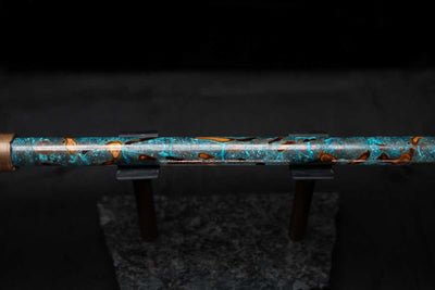 Low D Copper Flute #LDC0022 in Galaxy Flame