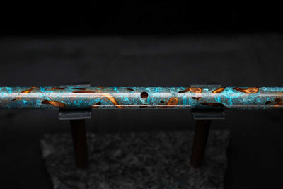 Low D Copper Flute #LDC0022 in Galaxy Flame