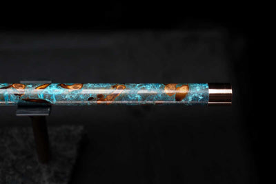 Low D Copper Flute #LDC0022 in Galaxy Flame