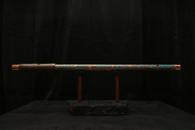 Low D Copper Flute #LDC0037 in Turquoise Reef