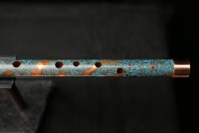 Low D Copper Flute #LDC0037 in Turquoise Reef