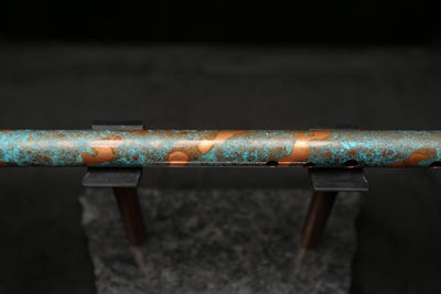 Low D Copper Flute #LDC0037 in Turquoise Reef