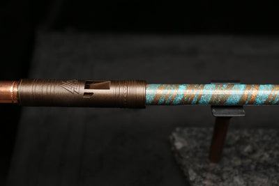 Low D Copper Flute #LDC0043 in Typhoon Spiral