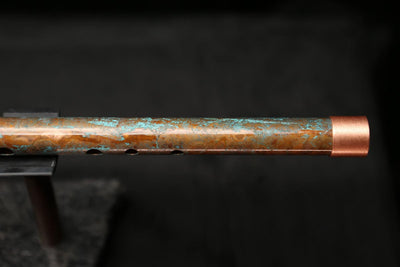 Low D Copper Flute #LDC0046 in Copper Storm w/Copper Jewel End-Piece