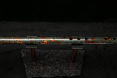 Low C Copper Flute #0116 in Turquoise Burl