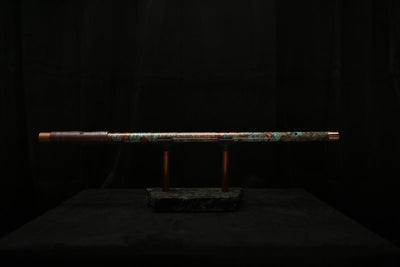 Low C Copper Flute #0117 in Turquoise Storm