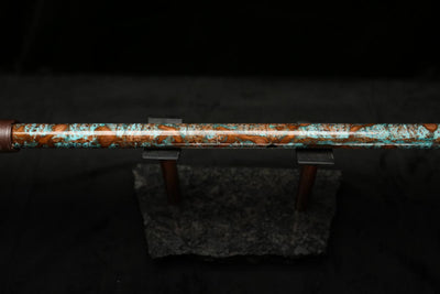 Low C Copper Flute #0117 in Turquoise Storm