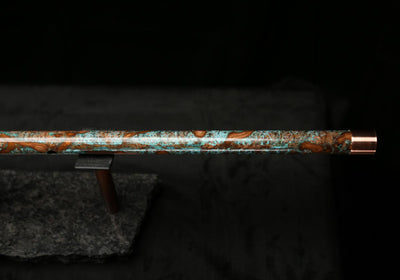 Low C Copper Flute #0117 in Turquoise Storm