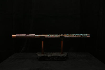 High F (Lullaby) Copper Flute #LE0062 in Ocean Tide