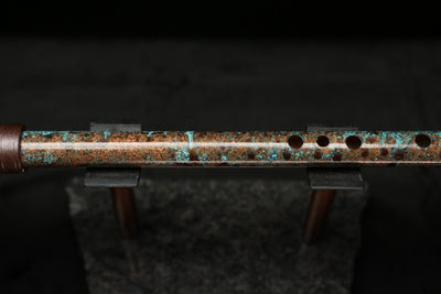 High F (Lullaby) Copper Flute #LE0062 in Ocean Tide