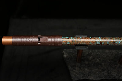 High F (Lullaby) Copper Flute #LE0062 in Ocean Tide