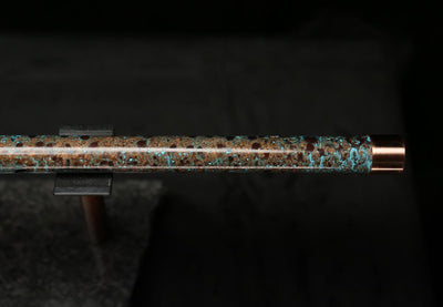 High F (Lullaby) Copper Flute #LE0062 in Ocean Tide