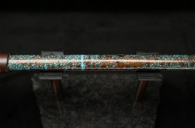 High F (Lullaby) Copper Flute #LE0062 in Ocean Tide