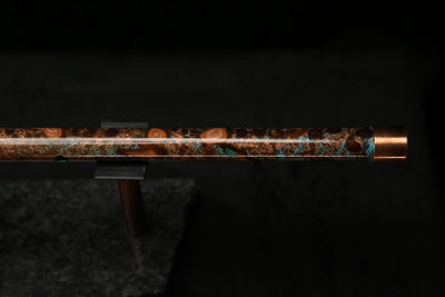 High F (Lullaby) Copper Flute #LE0060 in Turquoise Storm