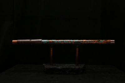 High F (Lullaby) Copper Flute #LE0059 in Turquoise Storm