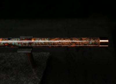 High F (Lullaby) Copper Flute #LE0059 in Turquoise Storm