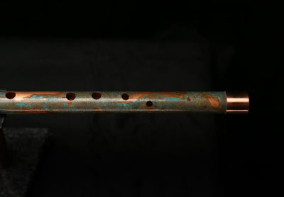 Low C Copper Flute #0119 in Turquoise Burl