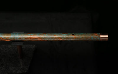 Low C Copper Flute #0119 in Turquoise Burl