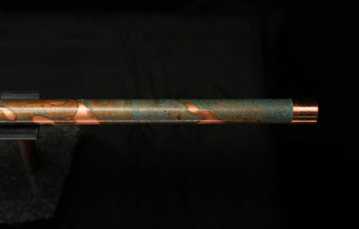 Low C Copper Flute #0119 in Turquoise Burl