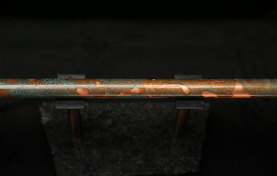 Low C Copper Flute #0119 in Turquoise Burl