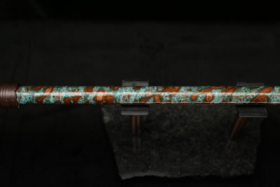 Low C Copper Flute #0120 in Turquoise Storm