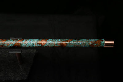 Low C Copper Flute #0120 in Turquoise Storm