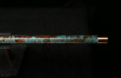 Low C Copper Flute #0120 in Turquoise Storm