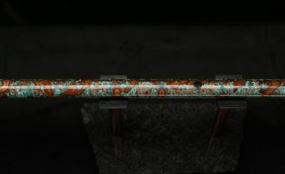 Low C Copper Flute #0120 in Turquoise Storm