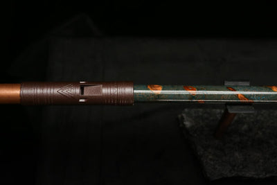 Low C Copper Flute #0123 in Forest Flame