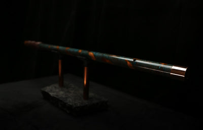 Low C Copper Flute #0123 in Forest Flame