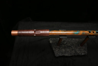 High F (Lullaby) Copper Flute #LE0064 in Emerald Desert