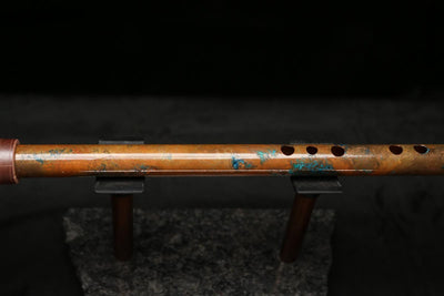 High F (Lullaby) Copper Flute #LE0066 in Emerald Desert