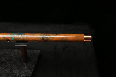 High F (Lullaby) Copper Flute #LE0066 in Emerald Desert