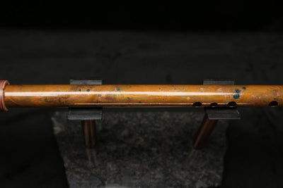 High F (Lullaby) Copper Flute #LE0068 in Emerald Desert