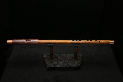 High F (Lullaby) Copper Flute #LE0070 in Emerald Copper Storm