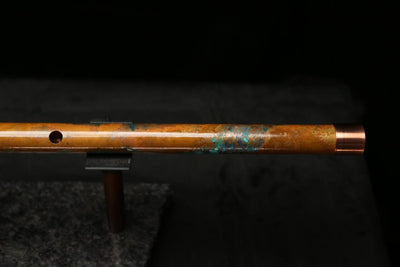 High F (Lullaby) Copper Flute #LE0070 in Emerald Copper Storm