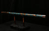 Low D Copper Flute #LDC0023 in Turquoise Ocean Flame