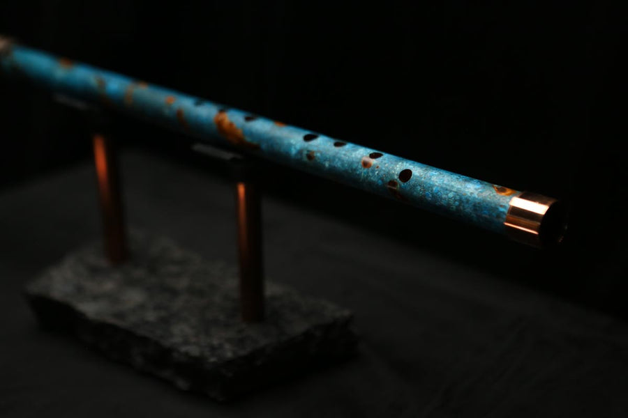 Low D Copper Flute #LDC0025 in Ocean Flame