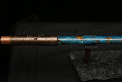 Low D Copper Flute #LDC0025 in Ocean Flame