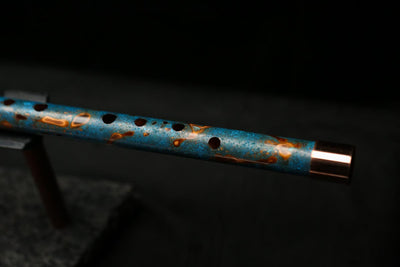 Low D Copper Flute #LDC0049 in Ocean Flame