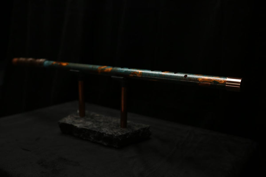 Low C Copper Flute #0125 in Forest Flame