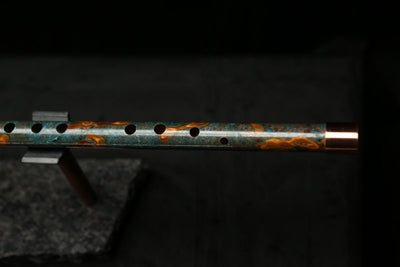 Low C Copper Flute #0125 in Forest Flame